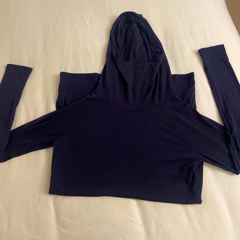 Athlete blue sweater